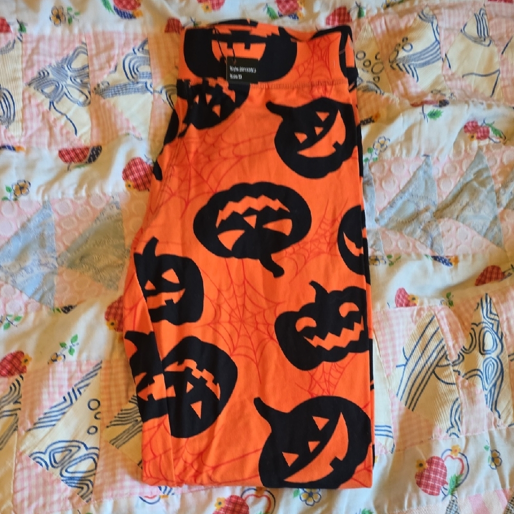 Orange Halloween Pumpkin Leggings